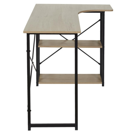 Bureau d'angle effet bois Job noir - Le Dépôt Bailleul