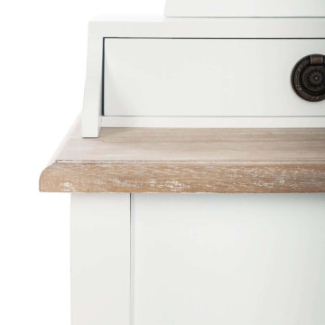 Coiffeuse blanche 3 tiroirs Chrysa Atmosphera - Le Dépôt Bailleul