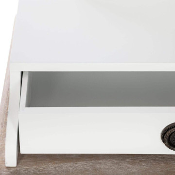 Coiffeuse blanche 3 tiroirs Chrysa Atmosphera - Le Dépôt Bailleul