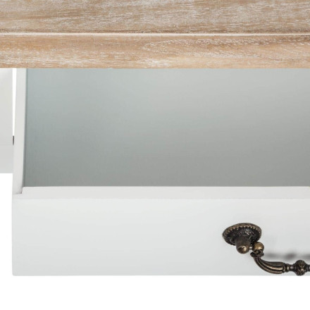 Coiffeuse blanche 3 tiroirs Chrysa Atmosphera - Le Dépôt Bailleul