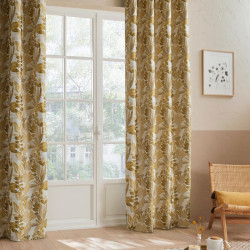 Rideau jacquard Bejuco 140x260 ocre Atmosphera - Le Dépôt Bailleul