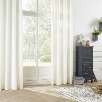 Rideau 140x260 à œillets Leon ivoire Atmosphera - Le Dépôt Bailleul