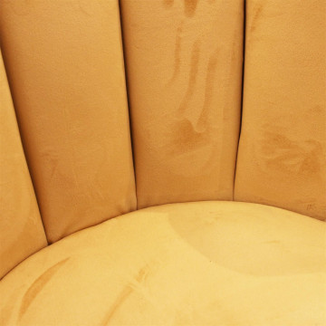 Chaise Ariel velours jaune moutarde - Le Dépôt Bailleul