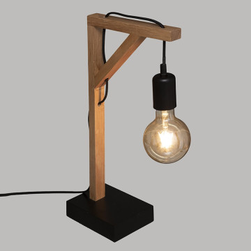 Lampe bois angle droit H46 Wild Atmosphera - Le Dépôt Bailleul