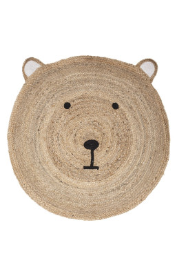 Tapis jute tête d'ourson...