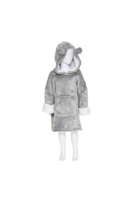 Sweat plaid à capuche ours...