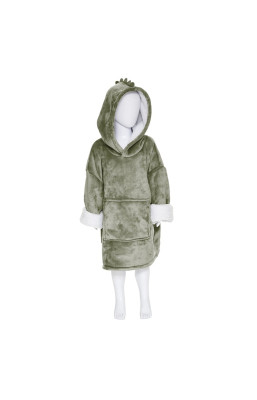 Sweat plaid à capuche dino...