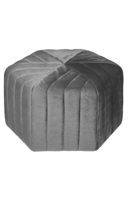 Pouf velours Seis hexagonal...
