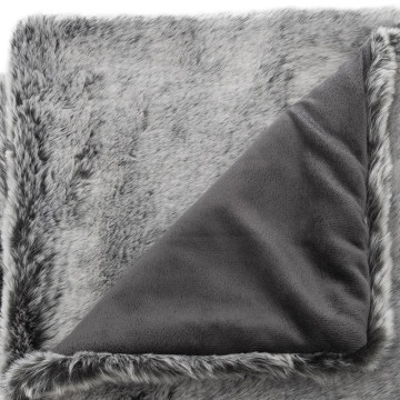 Plaid fausse fourrure 125x150 polaire Atmosphera - Le Dépôt Bailleul