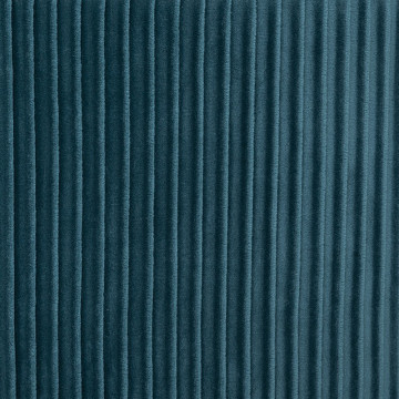 Pouf en velours Nofy bleu canard rond Atmosphera - Le Dépôt Bailleul