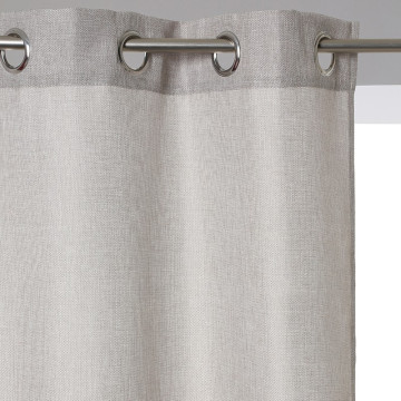 Rideau gris 140x260cm Look jute.