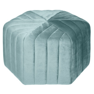 Pouf velours Seis hexagonal...