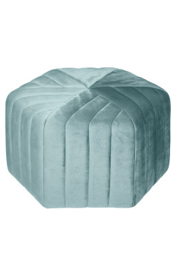 Pouf velours Seis hexagonal...
