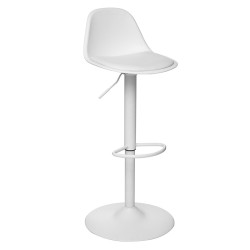 Tabouret de bar réglable blanc Aiko Atmosphera - Le Dépôt Bailleul