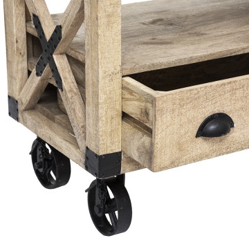 Meuble TV bois et métal 1 tiroir Silas Atmosphera - Le Dépôt Bailleul