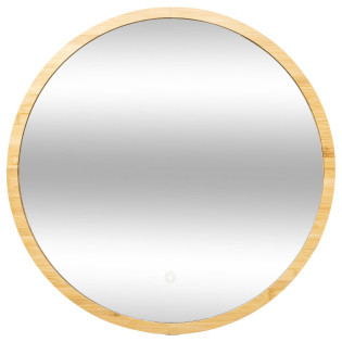 Miroir rond D57 bambou LED...