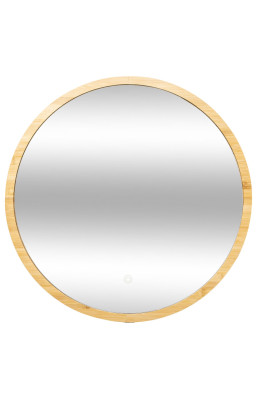 Miroir rond D57 bambou LED...