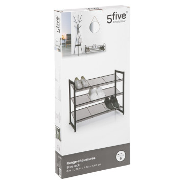 Range chaussures métal noir 9 paires 5five - Le Dépôt Bailleul
