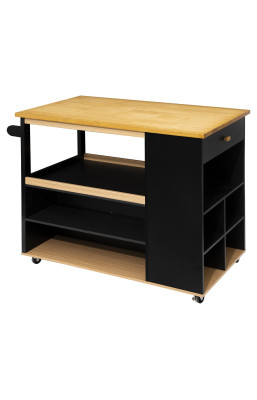 Ilot de cuisine noir et...