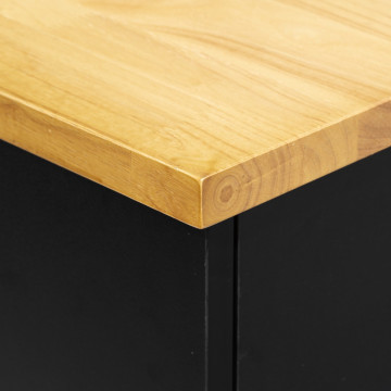 Ilot de cuisine noir et naturel 5five - Le Dépôt Bailleul