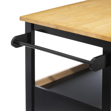 Ilot de cuisine noir et naturel 5five - Le Dépôt Bailleul