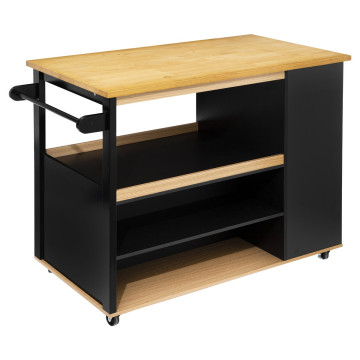 Ilot de cuisine noir et naturel 5five - Le Dépôt Bailleul