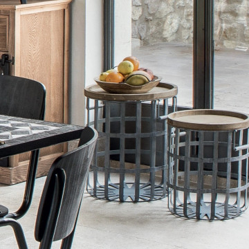 Ensemble de 2 tables à café métal Facto Atmosphera - Le Dépôt Bailleul