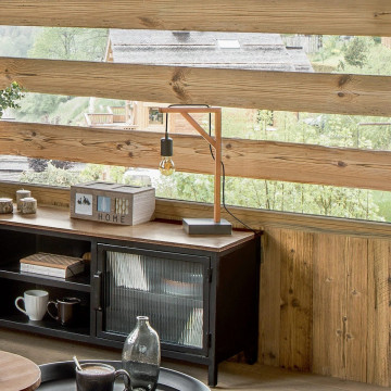 Lampe bois angle droit H46 Wild Atmosphera - Le Dépôt Bailleul