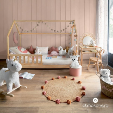 Lit cabane 90x190 en bois sans matelas Atmosphera - le dépôt Bailleul