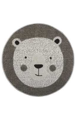 Tapis rond D80 Ours gris...
