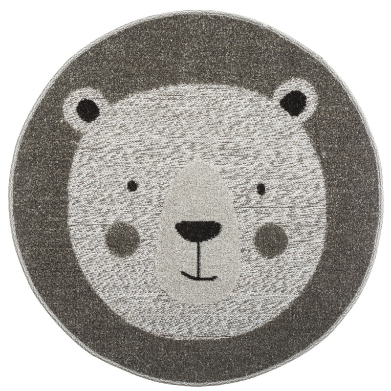 Tapis rond D80 Ours gris Atmosphera