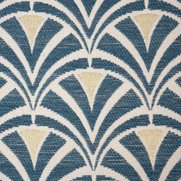 Fauteuil bas Chiara décor bleu Atmosphera - Le Dépôt Bailleul