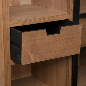 Vitrine porte coulissante Danik 2 tiroirs Atmosphera - Le Dépôt Bailleul