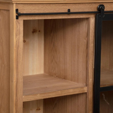 Vitrine porte coulissante Danik 2 tiroirs Atmosphera - Le Dépôt Bailleul