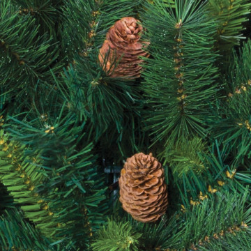 Sapin de Noël vert 150 cm avec pommes de pin - Le Dépôt Bailleul