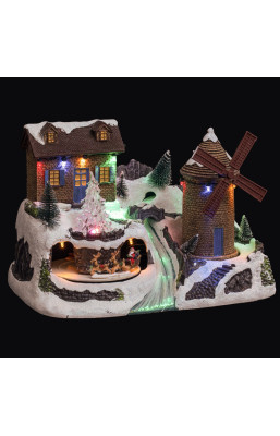 Village de noël moulin à...