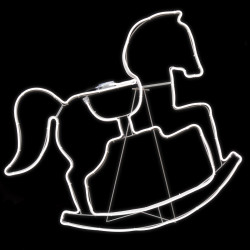 Cheval à bascule lumineux blanc froid - Le Dépôt Bailleul