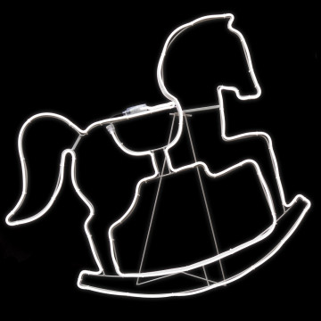 Cheval à bascule lumineux blanc froid - Le Dépôt Bailleul