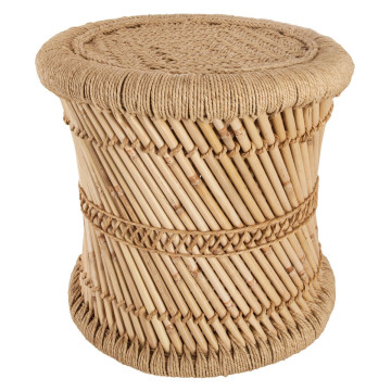 Set de 2 tables d'appoint en corde naturel Atmosphera - Le Dépôt Bailleul
