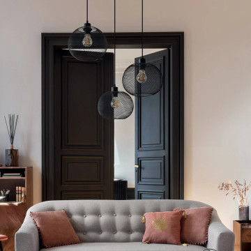 Suspension métal noir D25 Emie Atmosphera - Le Dépôt Bailleul