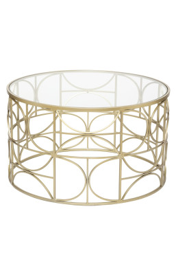 Table basse ronde D71 doré...