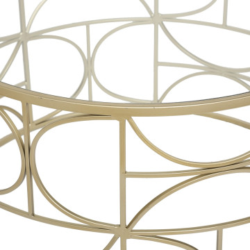 Table basse ronde D71 doré Suite Atmosphera - Le Dépôt Bailleul