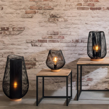 Lampe filaire Jena noire 28 cm Atmosphera - Le Dépôt Bailleul