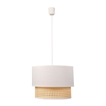 Suspension gigogne 2 abat-jours cannage Ostaria - Le Dépôt Bailleul