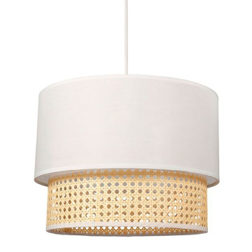 Suspension gigogne 2 abat-jours cannage Ostaria - Le Dépôt Bailleul