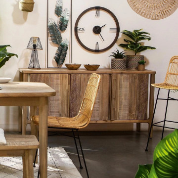 Buffet 3 portes en acacia Banila Atmosphera - Le Dépôt Bailleul