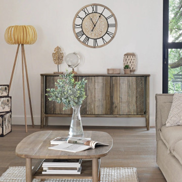 Buffet 3 portes en acacia Banila Atmosphera - Le Dépôt Bailleul