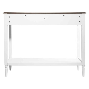 Console 2 tiroirs blanche Solen Atmosphera - Le Dépôt Bailleul