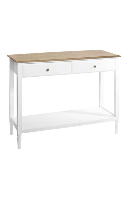 Console 2 tiroirs blanche...