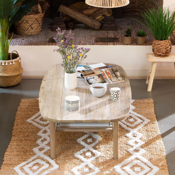 Table basse bois d'acacia Banila Atmosphera - Le Dépôt Bailleul